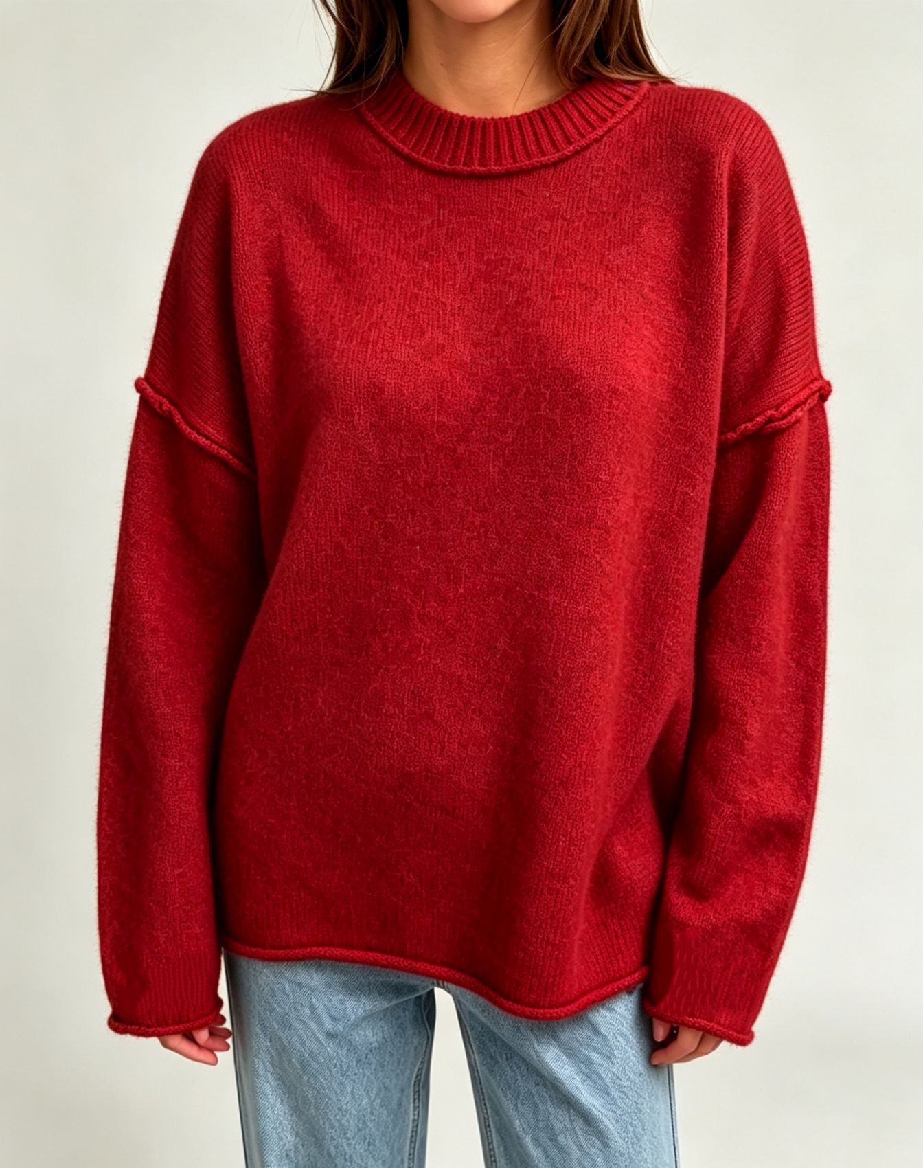 Women's Oversized Pullover Sweater Loose Casual Knit Top