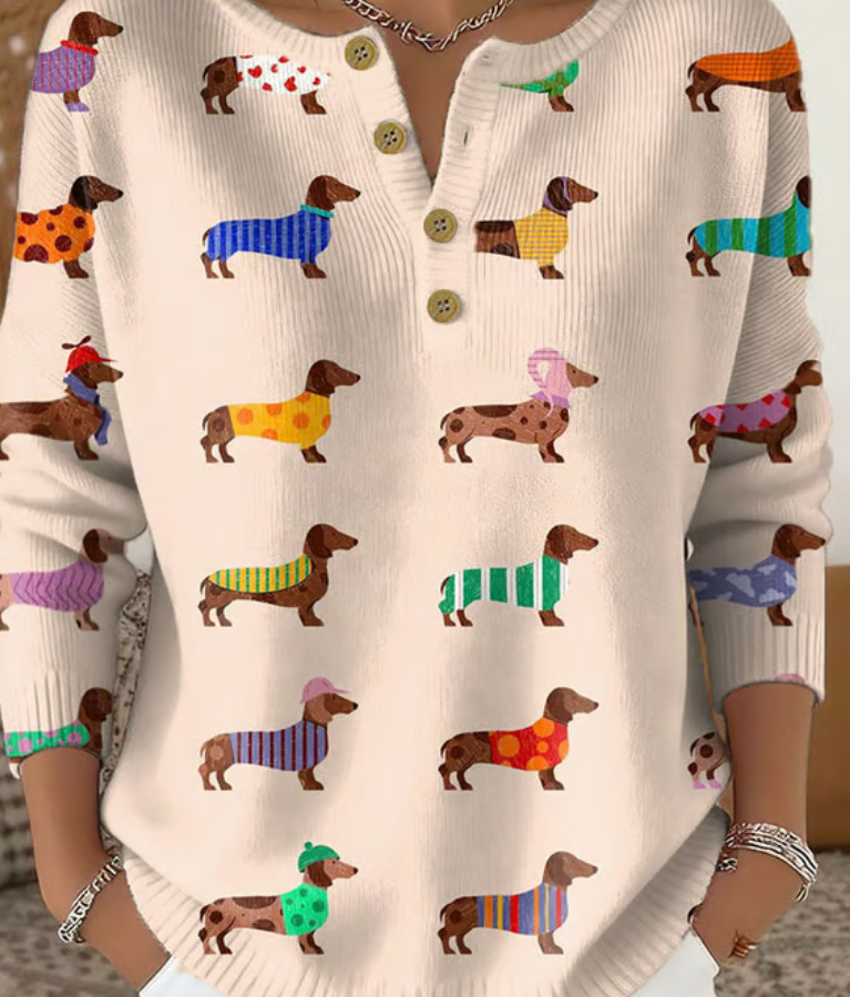 Women's Floral Print Button-Up Sweatshirt