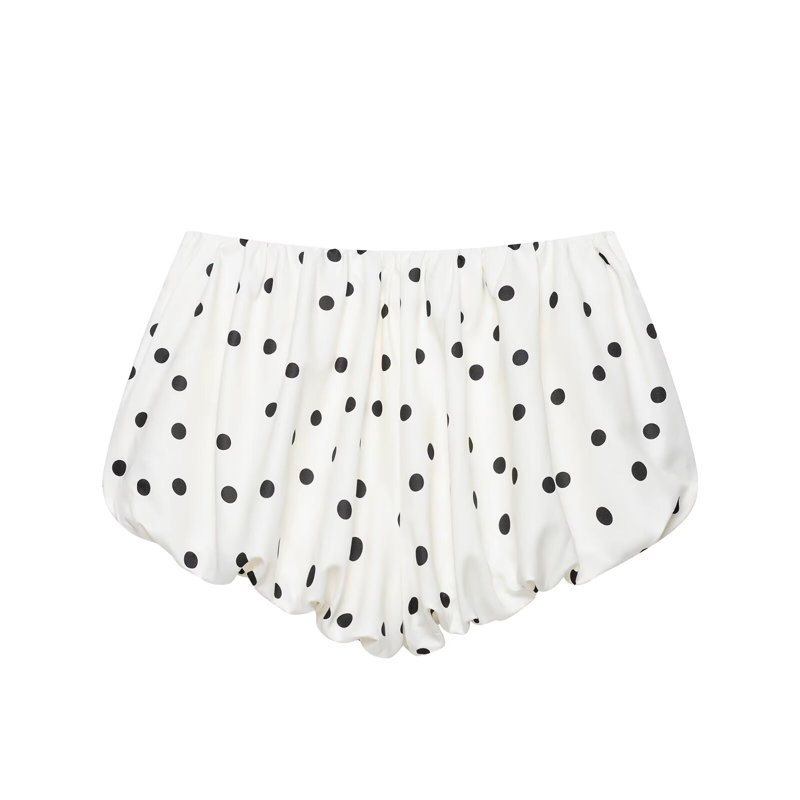 Women's Polka Dot Pleated Jacket and Shorts Set