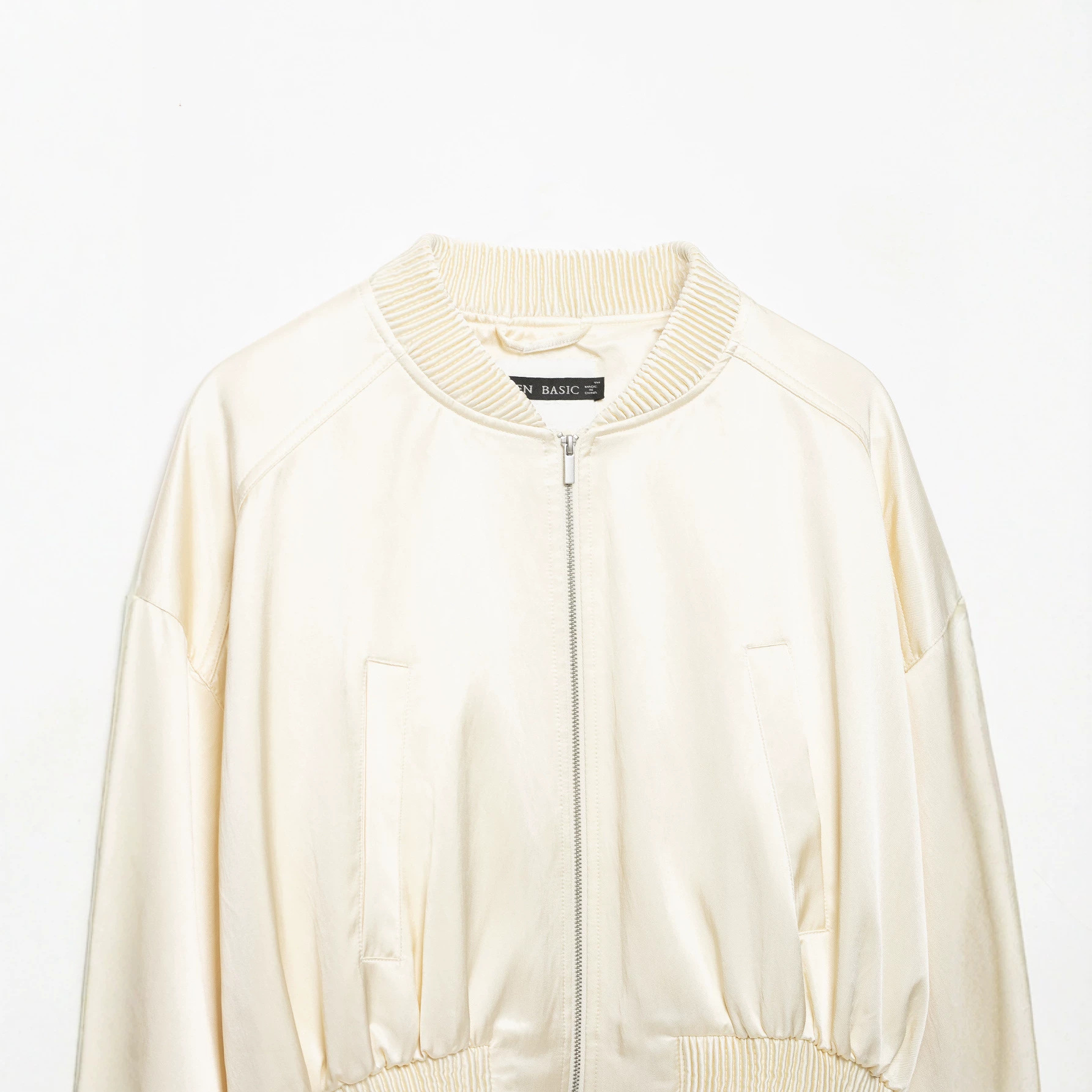 Women's Round Neck Zip-Up Jacket Casual Loose Fit