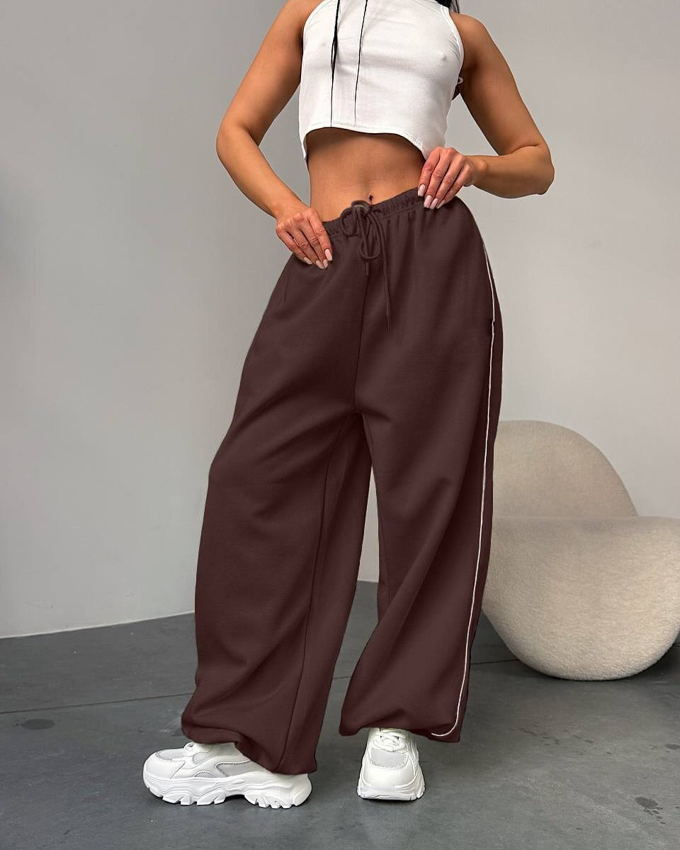 Women's Y2K Drawstring Wide-Leg Pants Streetwear
