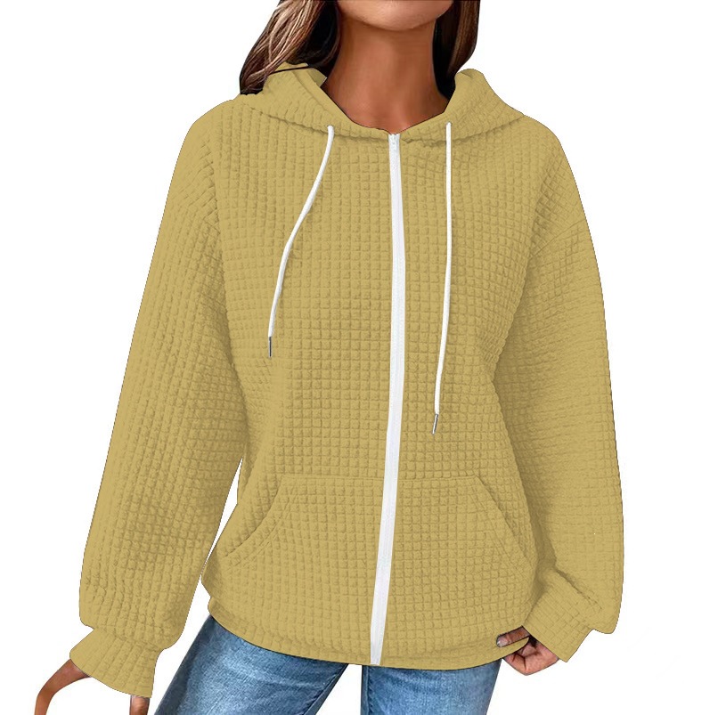 Women's Casual Long Open-Front Hooded Sweatshirt
