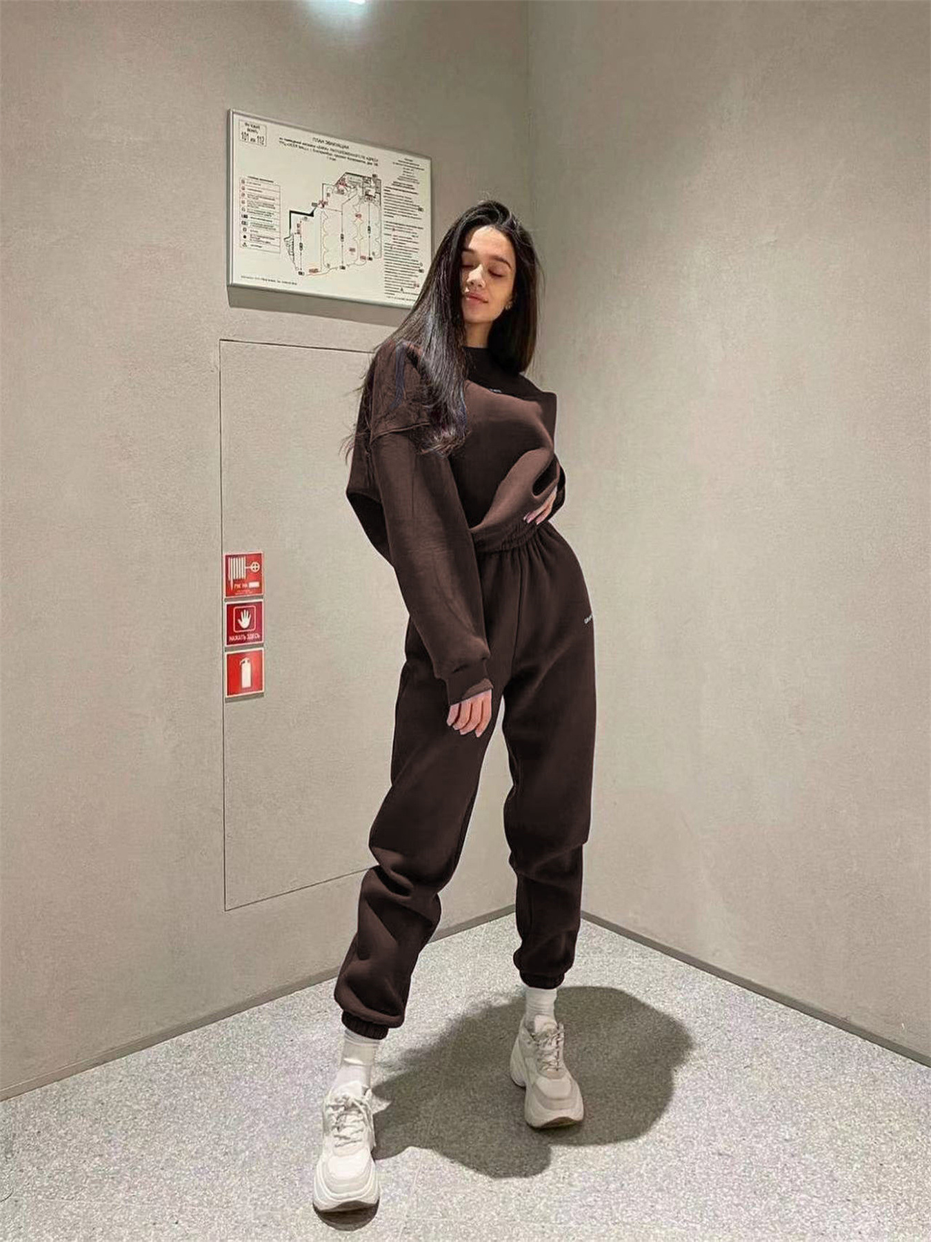 Women's Casual Sweatshirt and Pants Two-Piece Set