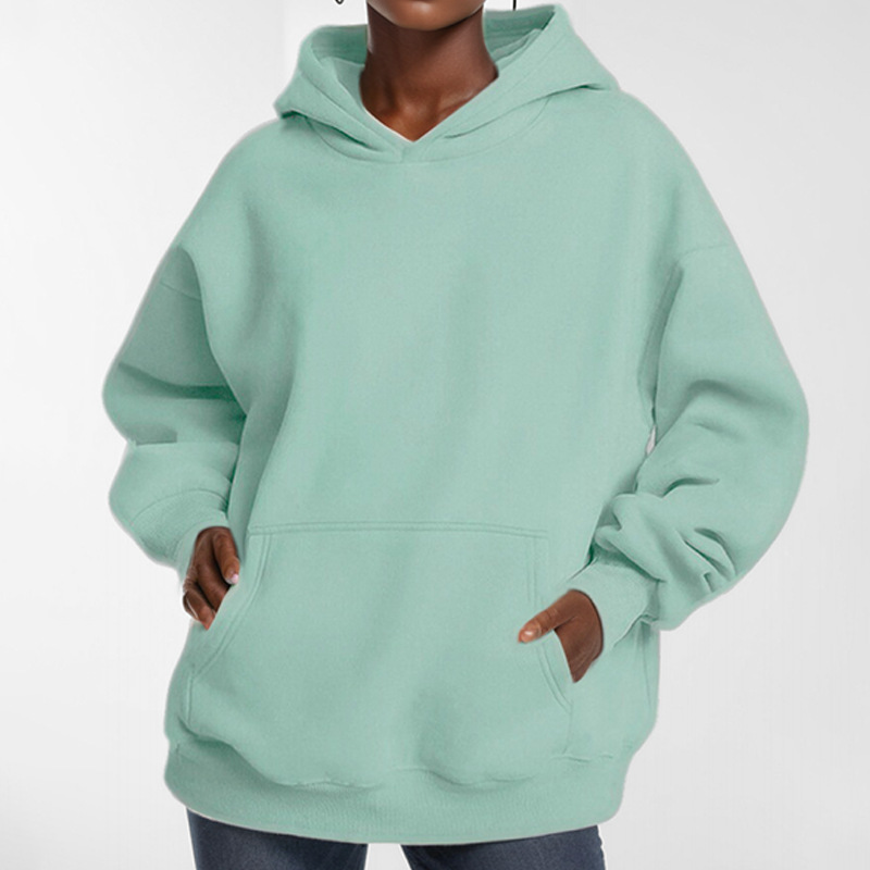Women's Casual Loose Long-Sleeve Hooded Sweatshirt