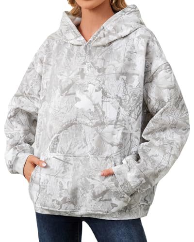 Women's Tree Leaf Leopard Print Hoodie