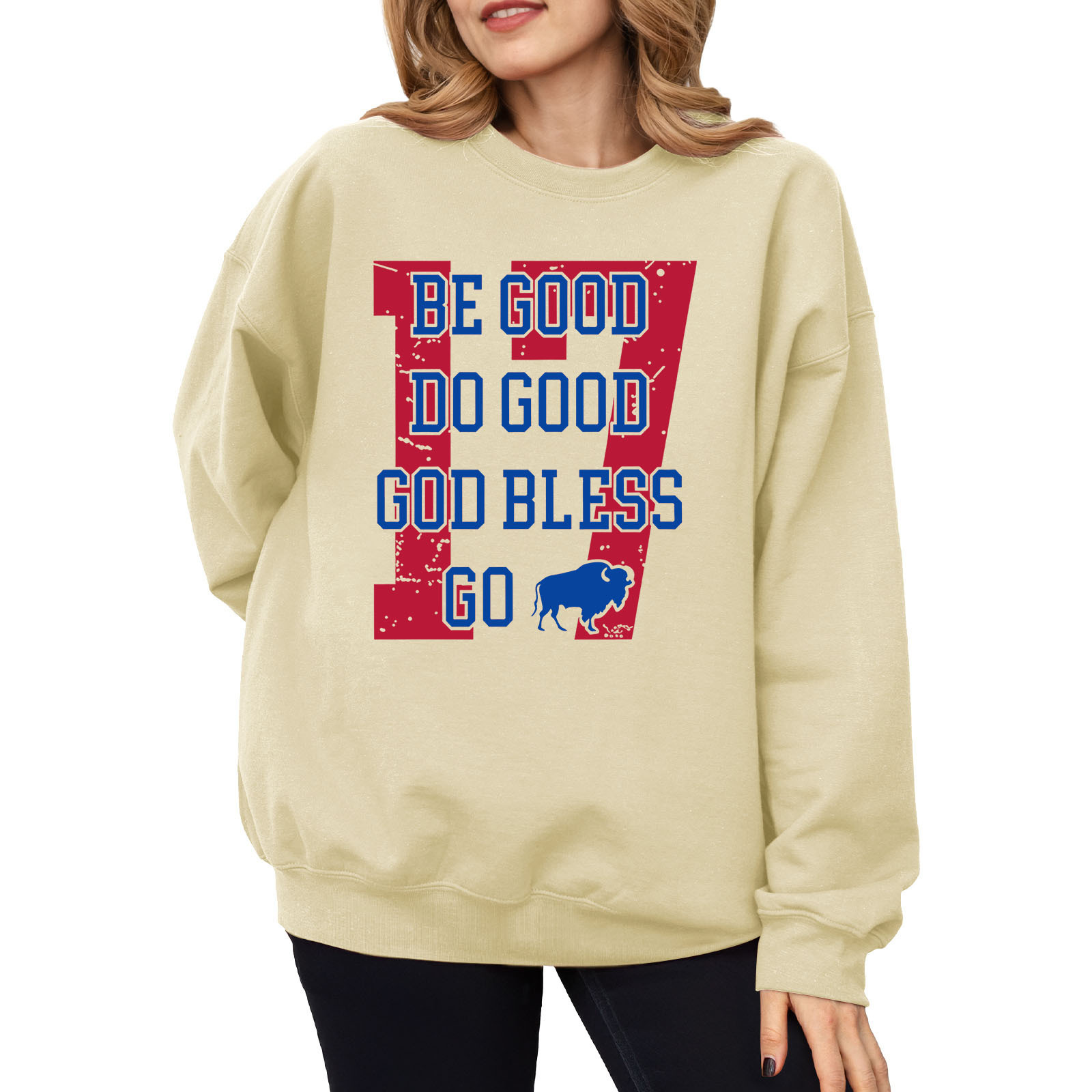 Women's Letter Print Crewneck Sweatshirt