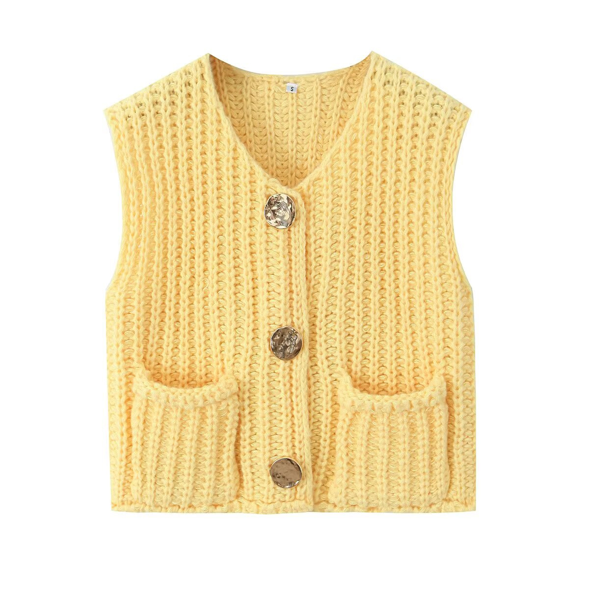 Women's Solid Color Sleeveless Knit Vest