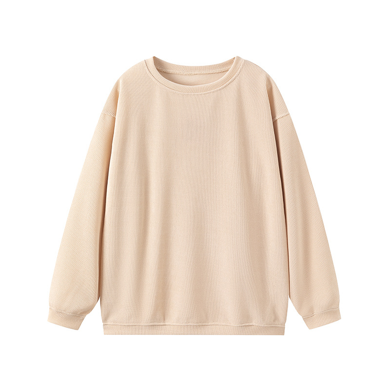 Women's Oversized Crewneck Long-Sleeve Pullover Sweatshirt
