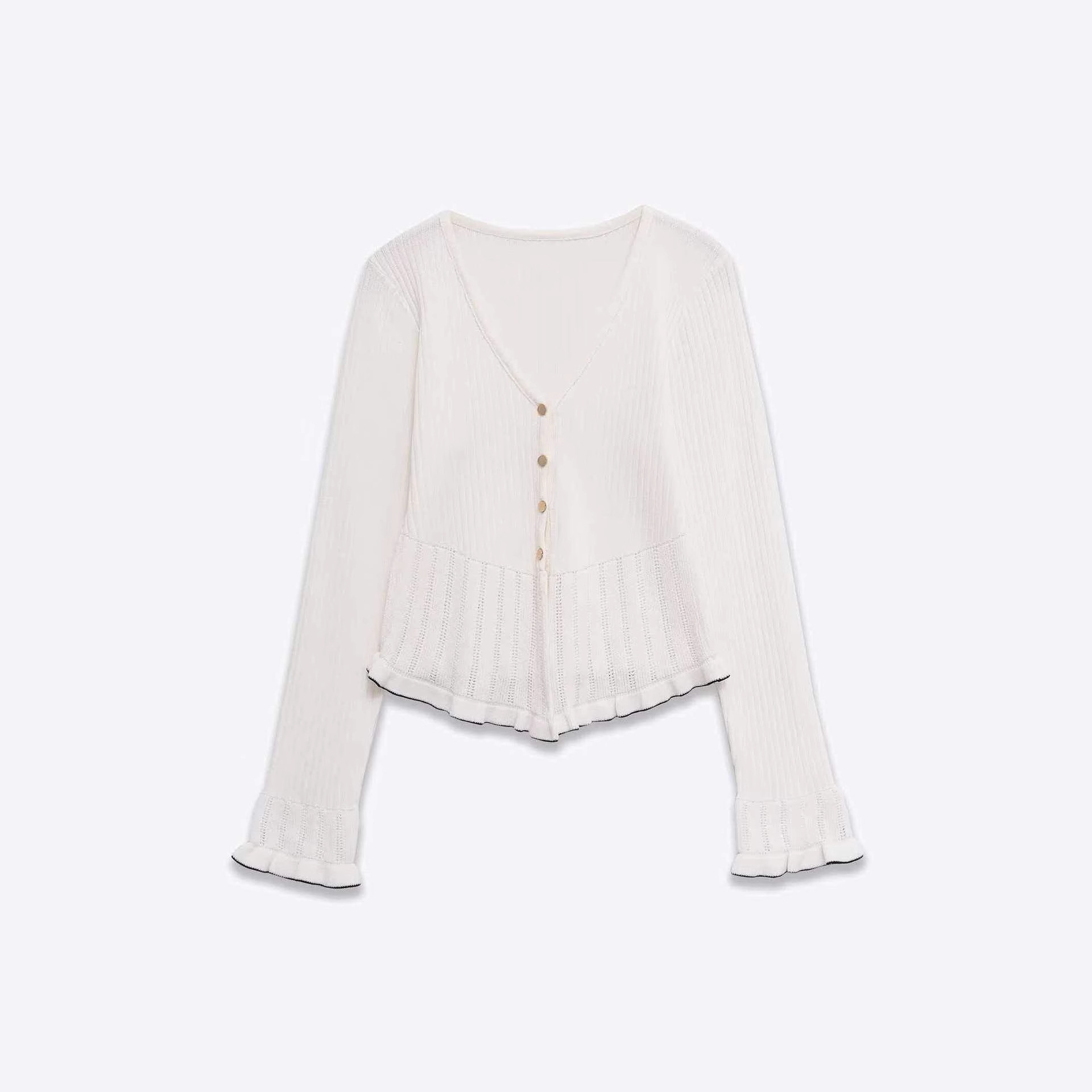 Women's Layered Trim Slim Fit Knit Cardigan