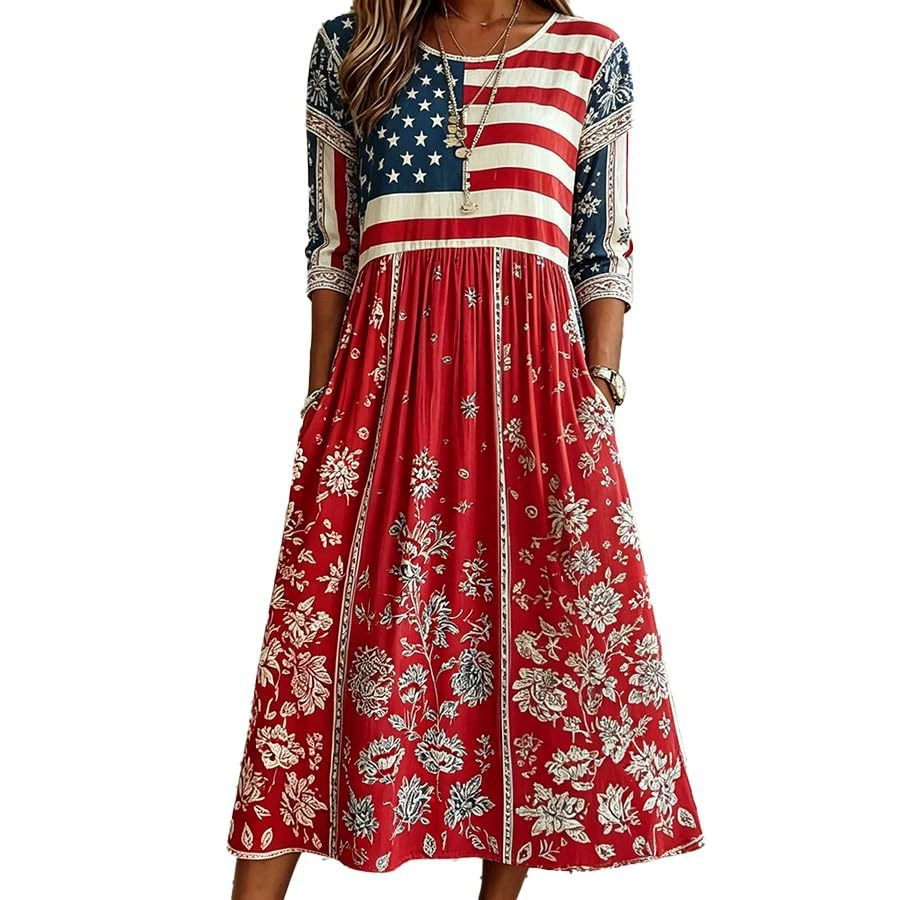 Women's Sleeveless Floral Print Ruched Bodycon Midi Dress