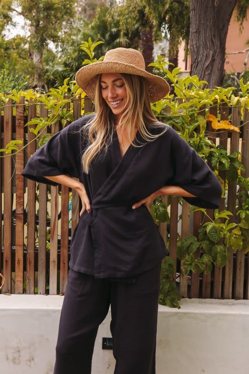 Women's Spring Summer Casual Vacation Two-Piece Set with Asymmetrical Pleated Top and A-Line Skirt