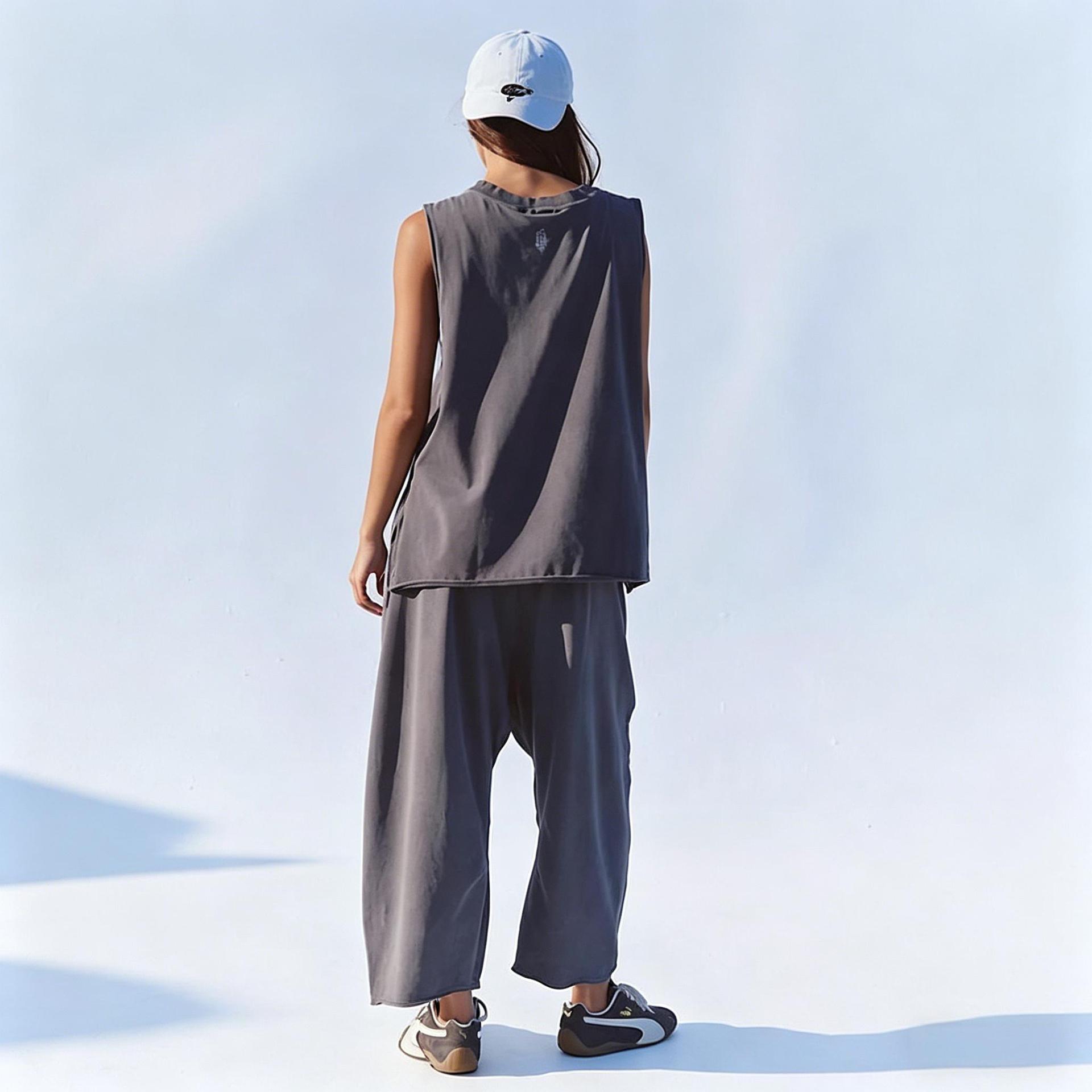 Women's Sleeveless Side-Tie Loose Fit Two-Piece Set