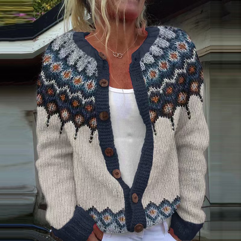Women's Colorblock Open-Front Cardigan Sweater