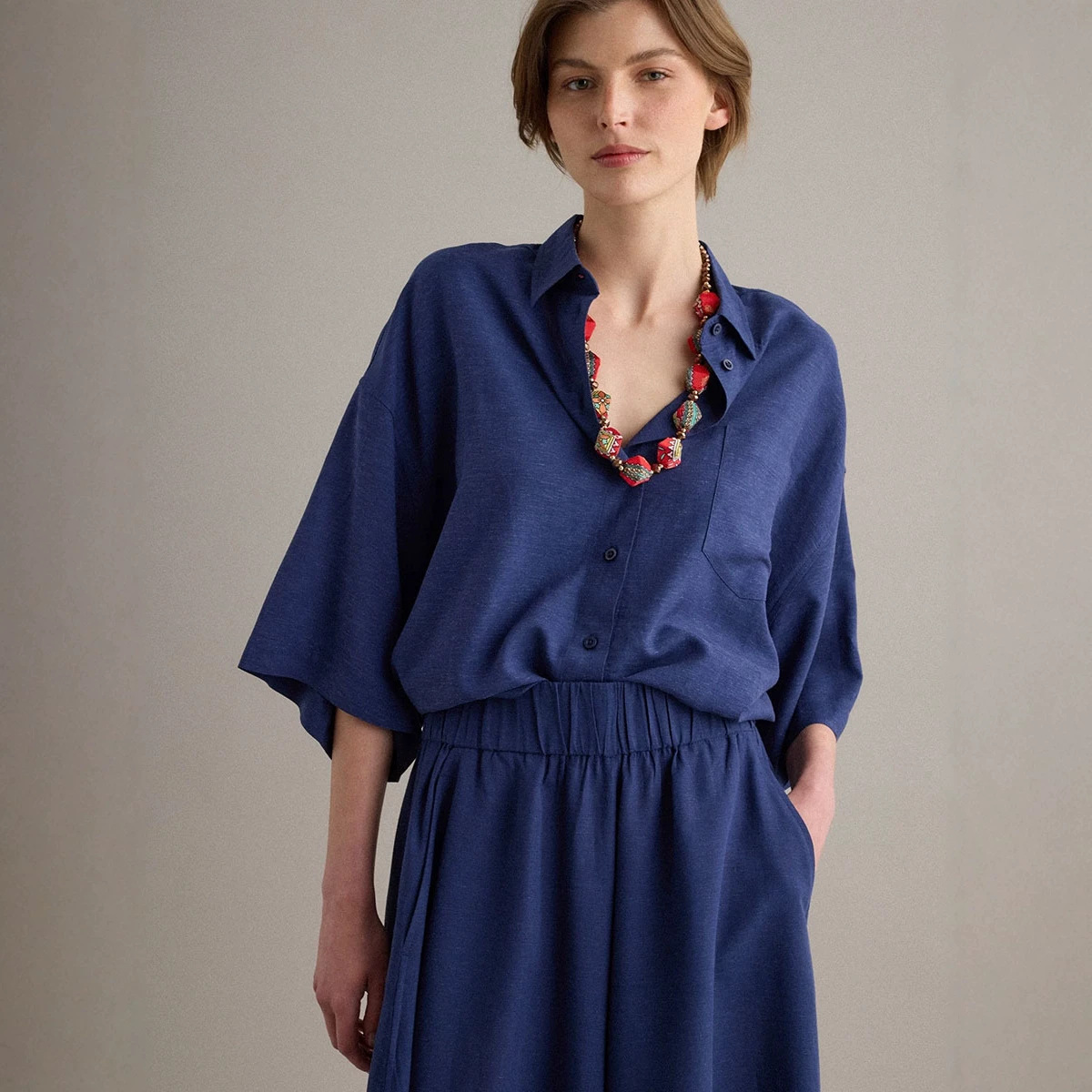 Women's Short Sleeve Top and Skirt Casual Set
