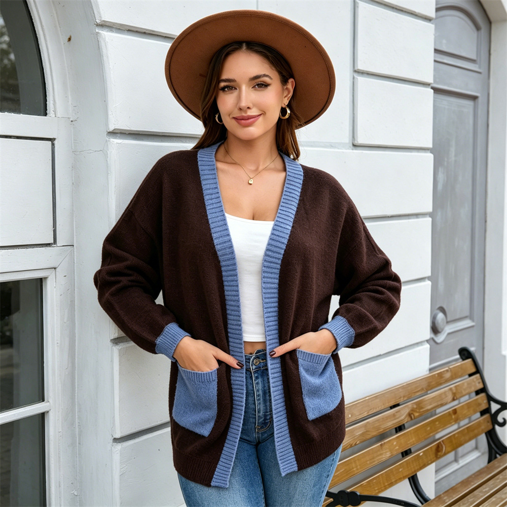 Women's Knit Cardigan Sweater Loose Fit Open Front Coat