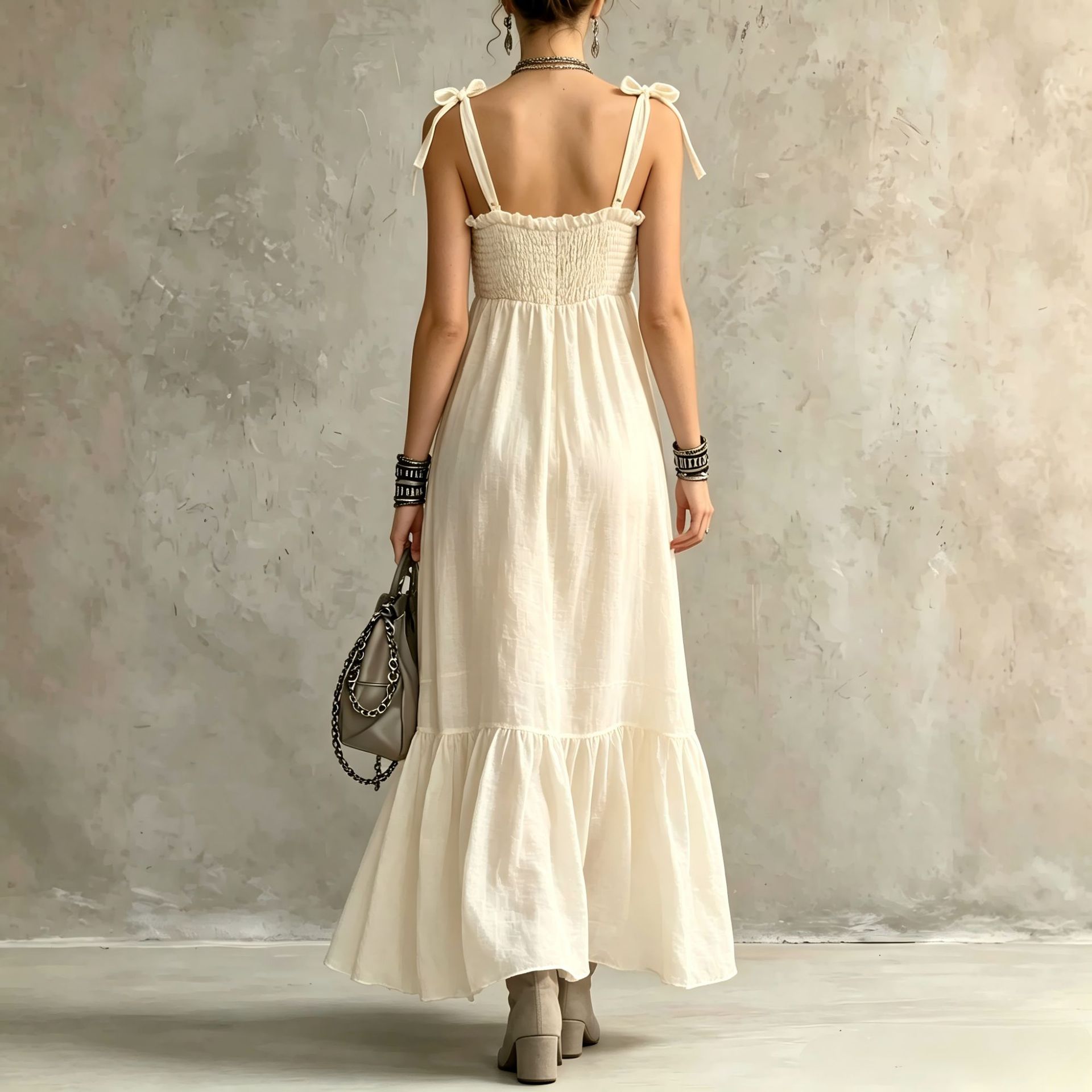 Vintage Bohemian Sleeveless Long Vacation Dress