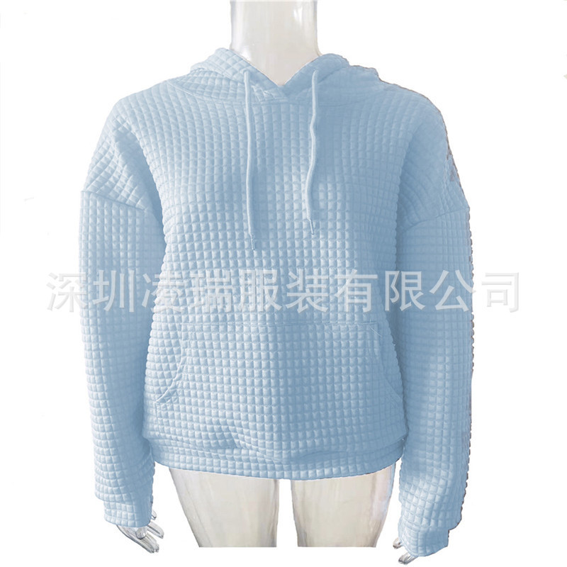 Oversized Pullover Hoodie Women Drawstring Drop Shoulder Kangaroo Pocket