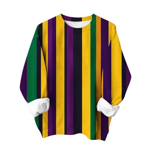 Women's St. Patrick's Day Mask Print Crewneck Sweatshirt