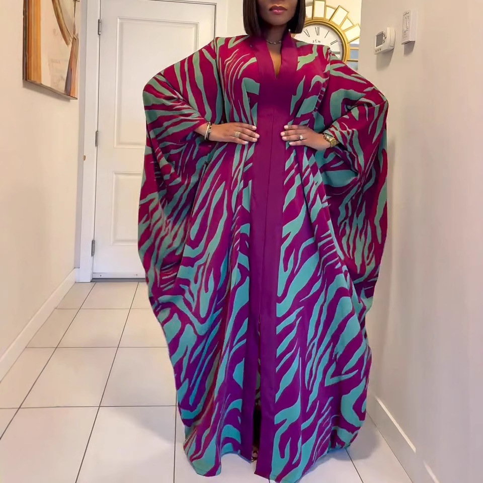 Women's 3D Print Beach Cover-Up Cardigan Long Robe