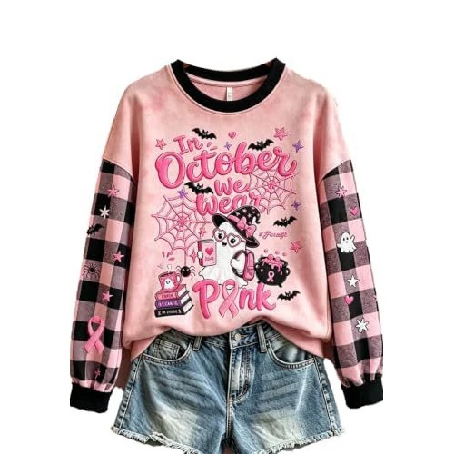 Women's Halloween Pumpkin Ribbon Print Casual Sweatshirt