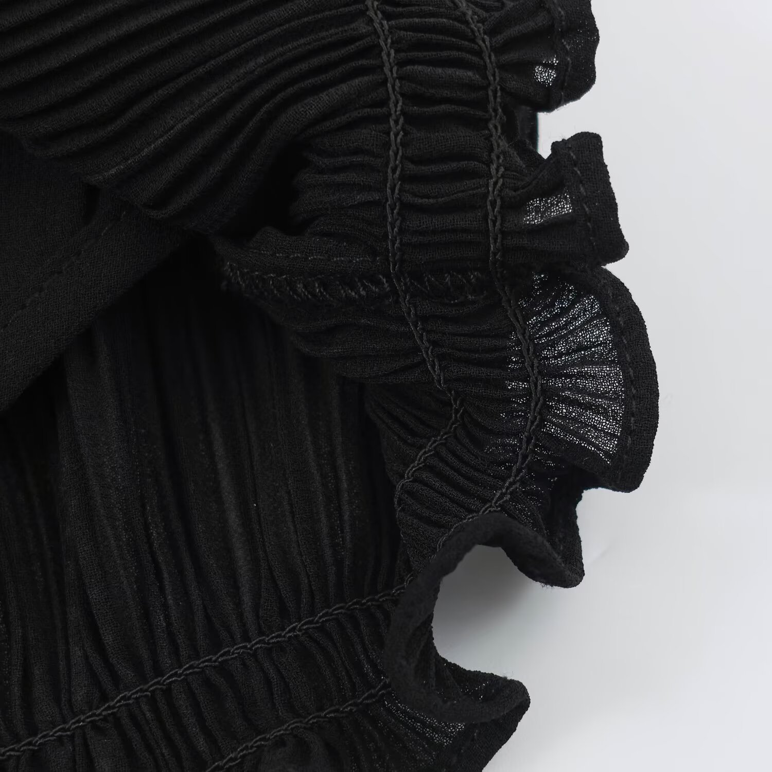 Women's Ruched Layered Decorative Coat