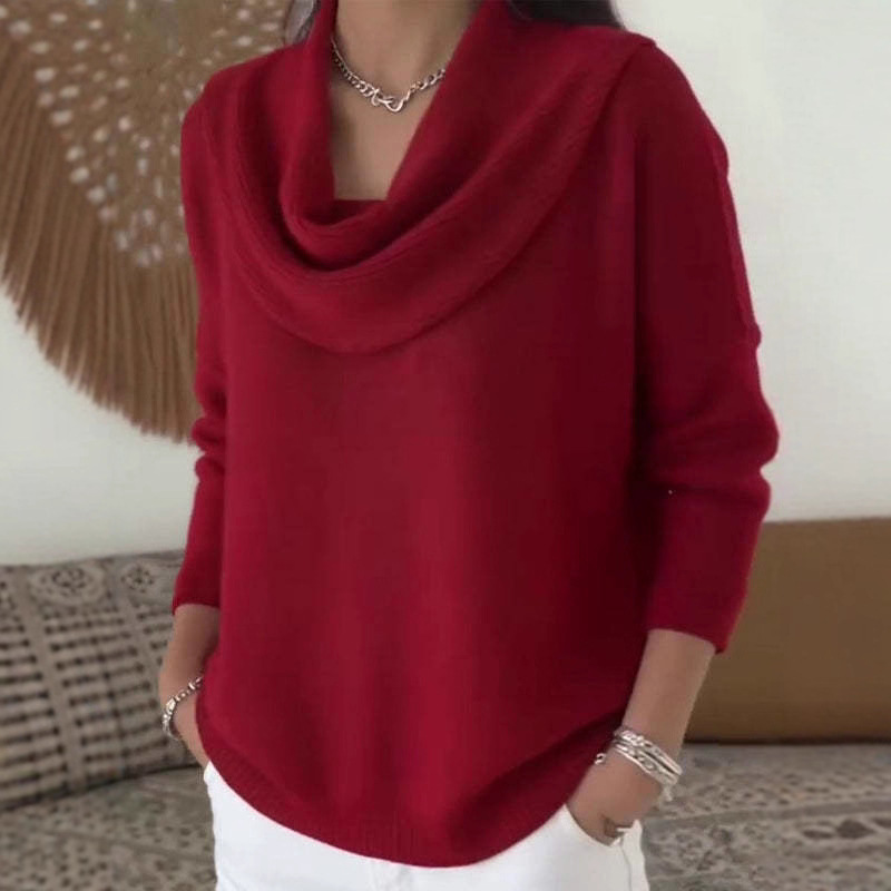 Women's Solid Color Long Sleeve Pullover Sweater