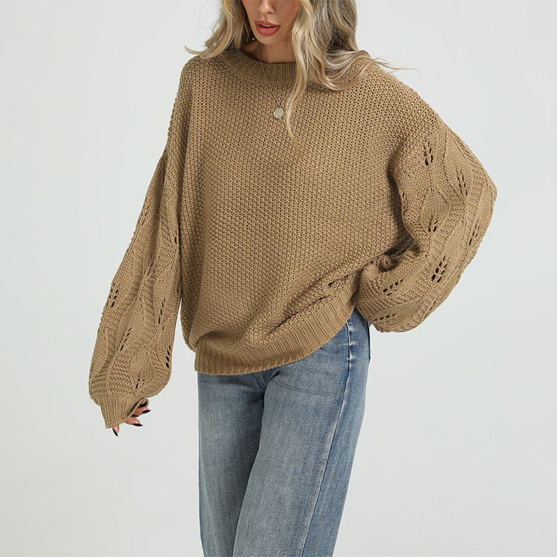 Women's Casual Loose Knit Pullover Sweater