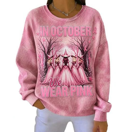 Women's Tree Witch Halloween Print Casual Sweatshirt