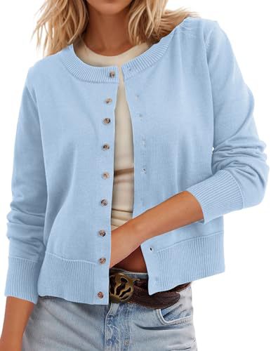 Women's Polka Dot Print Button Cardigan Sweater