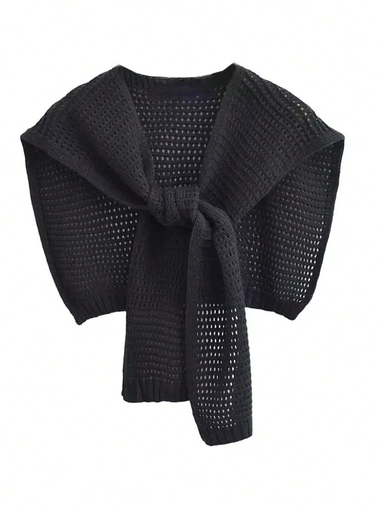 Light Luxury Open-Knit Shawl Wrap for Women