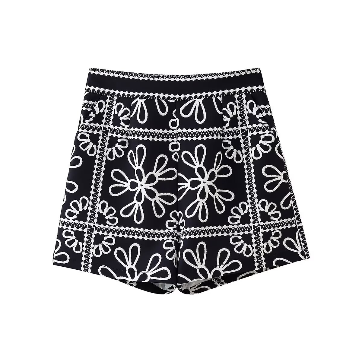 Women's Printed Padded Jacket and Shorts Set