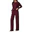 Women's 2-Piece Long Sleeve Crewneck Wide-Leg Lounge Set with Pockets