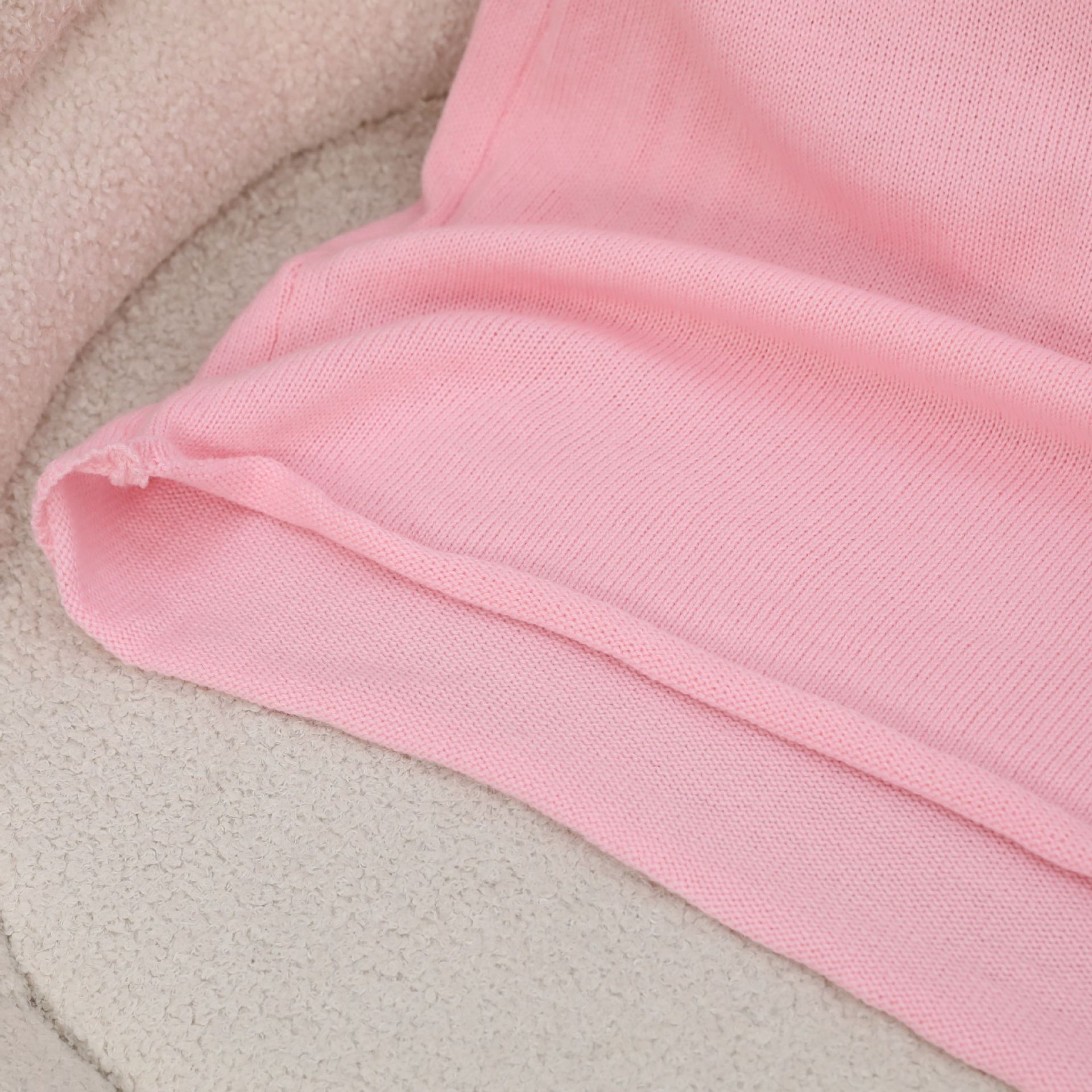 Women's V-Neck Short Sleeve Striped Knit Sweater