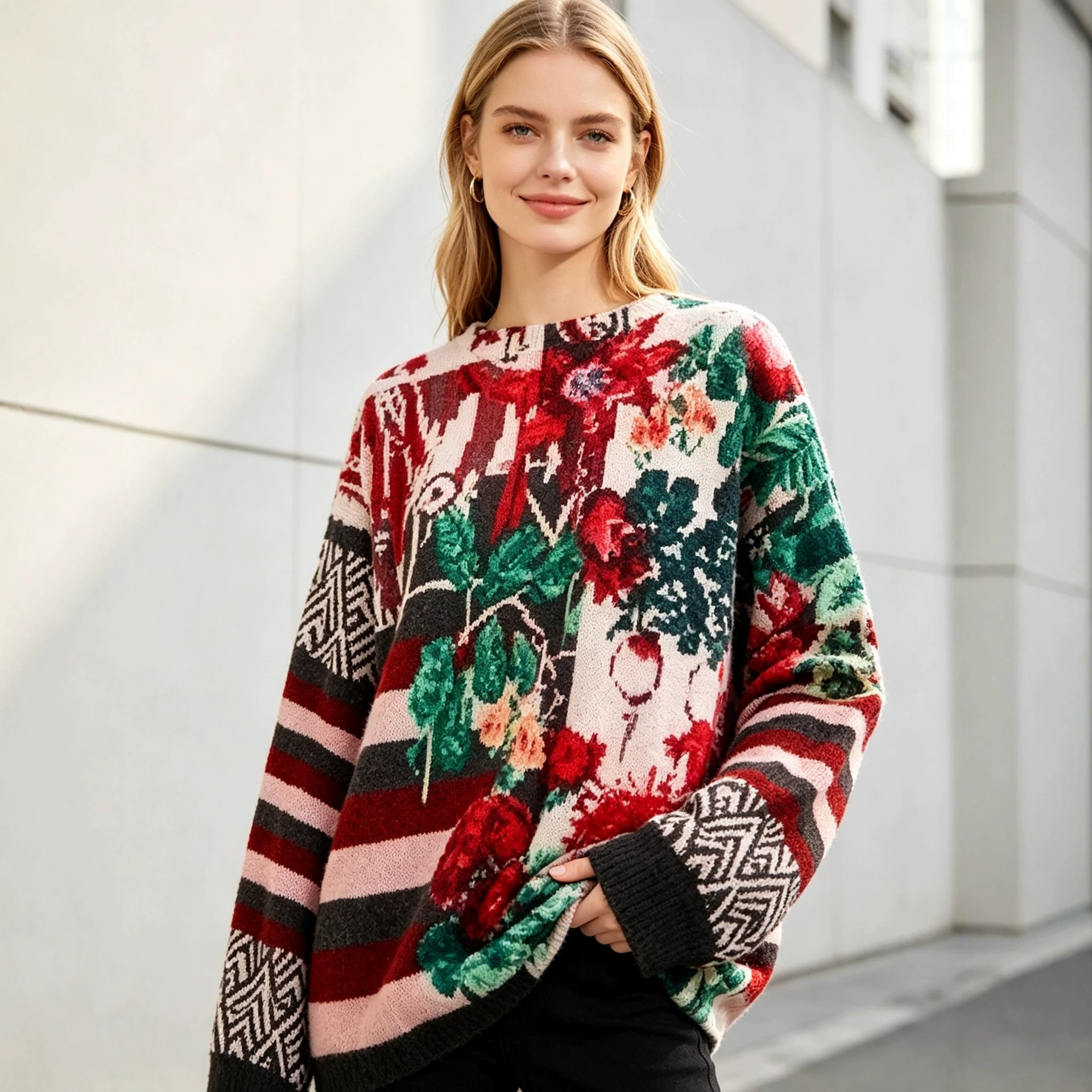 Christmas 3D Print Crewneck Pullover Sweater