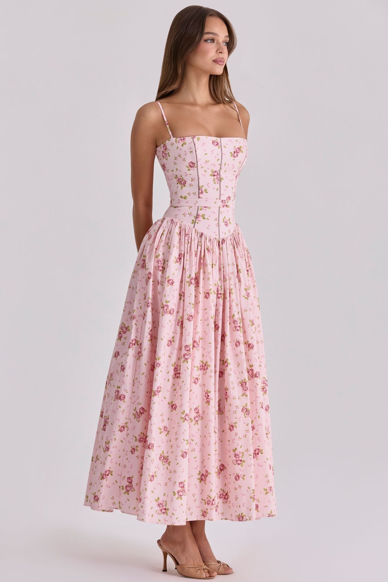 Elegant Slimming Floral Cami Dress