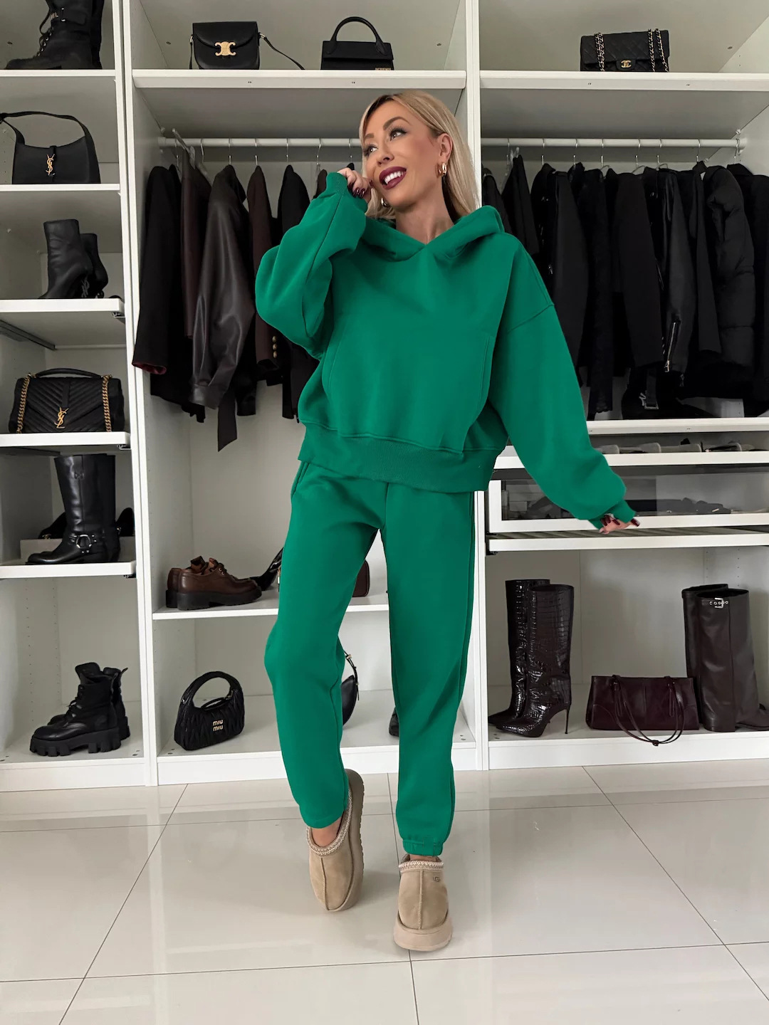 Women's Long Sleeve Hoodie and Jogger Pants Two-Piece Set