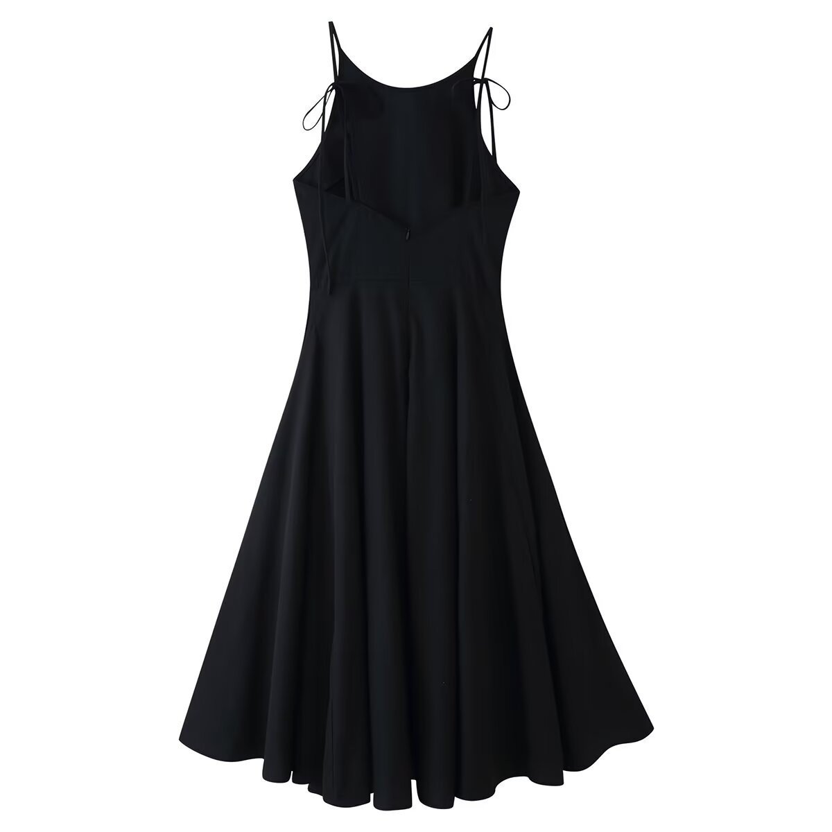 Women's Sleeveless A-Line Midi Dress Solid Color Flared