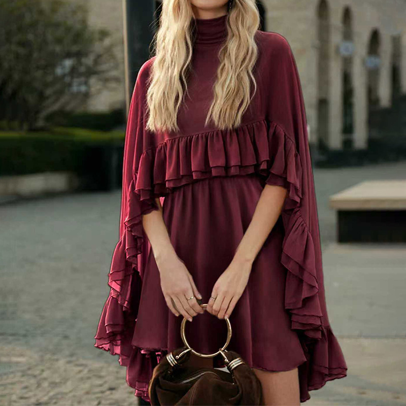 Elegant Solid Color Cami Dress Two-Piece Set