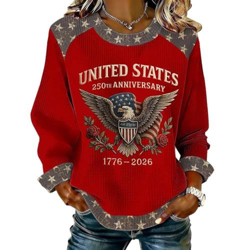Women's USA Flag Star Print Sweatshirt