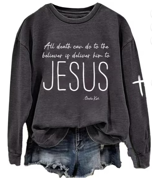 Women's Heaven Letter Print Crewneck Sweatshirt
