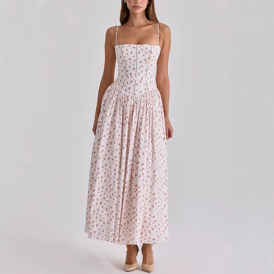 Elegant Slimming Floral Cami Dress