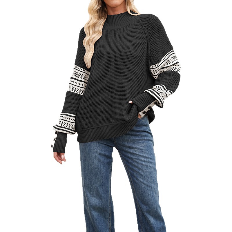 Women's Half-Turtleneck Knit Pullover Sweater