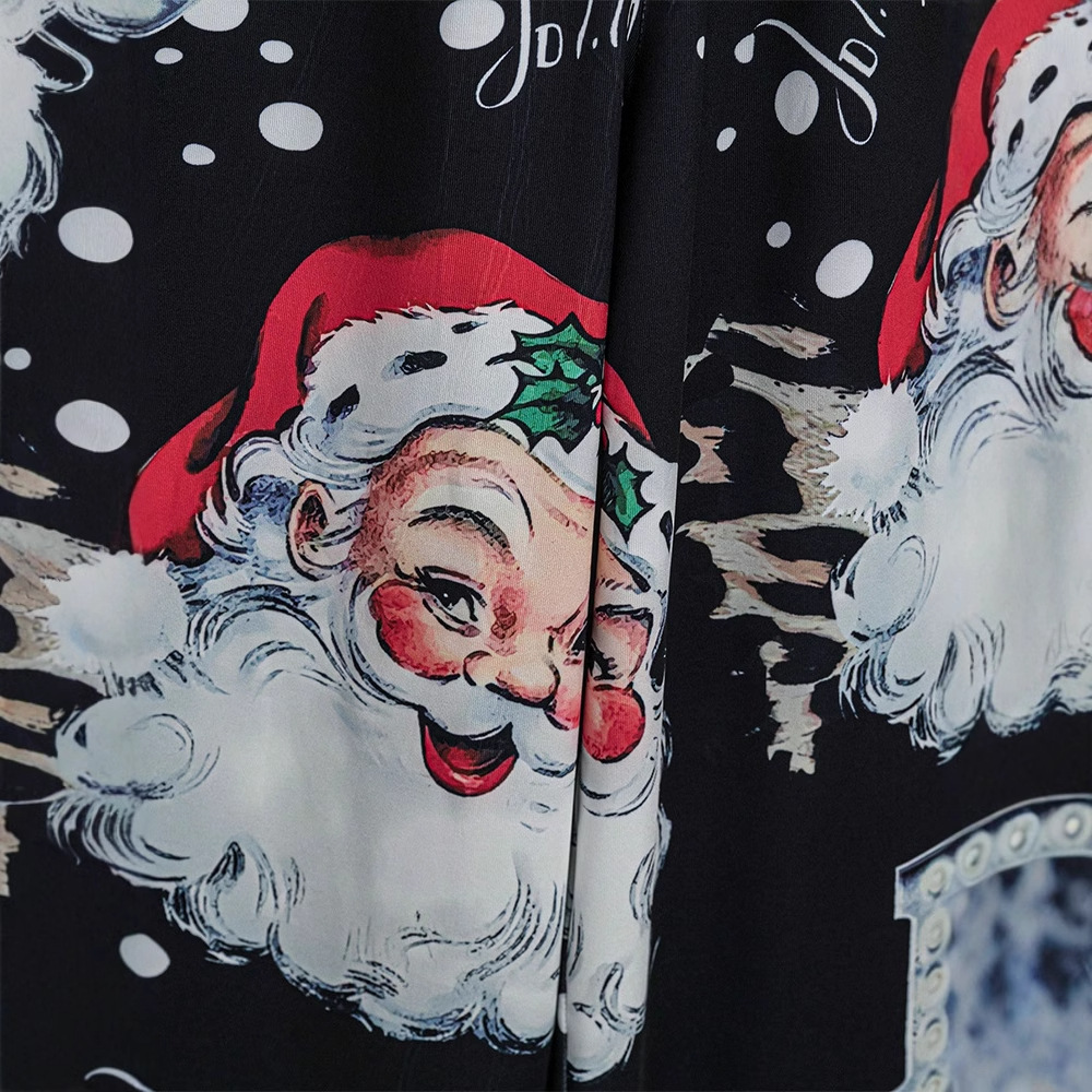Christmas Pocket Sleeveless Jumpsuit Streetwear