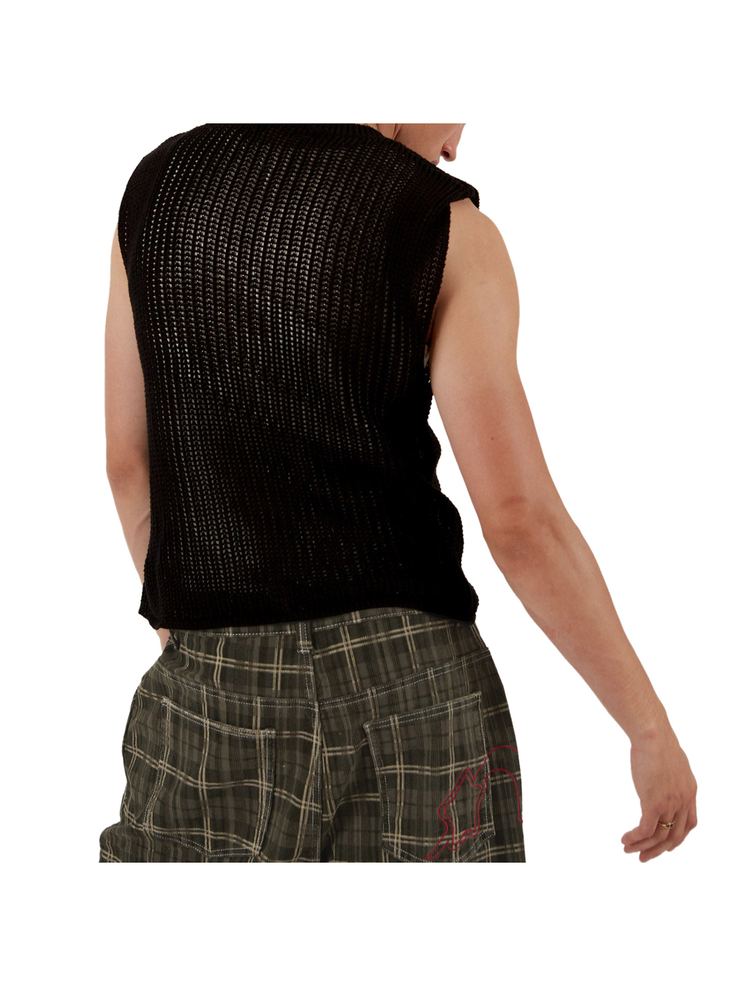 Women's Sleeveless Star Open-Knit Sweater Vest