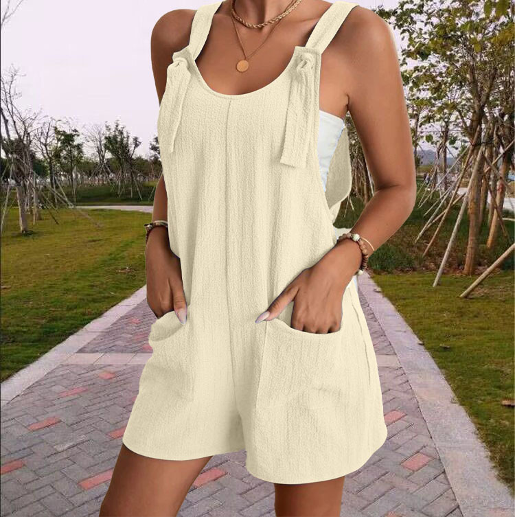 Women's Summer Sleeveless Cami Romper with Shorts