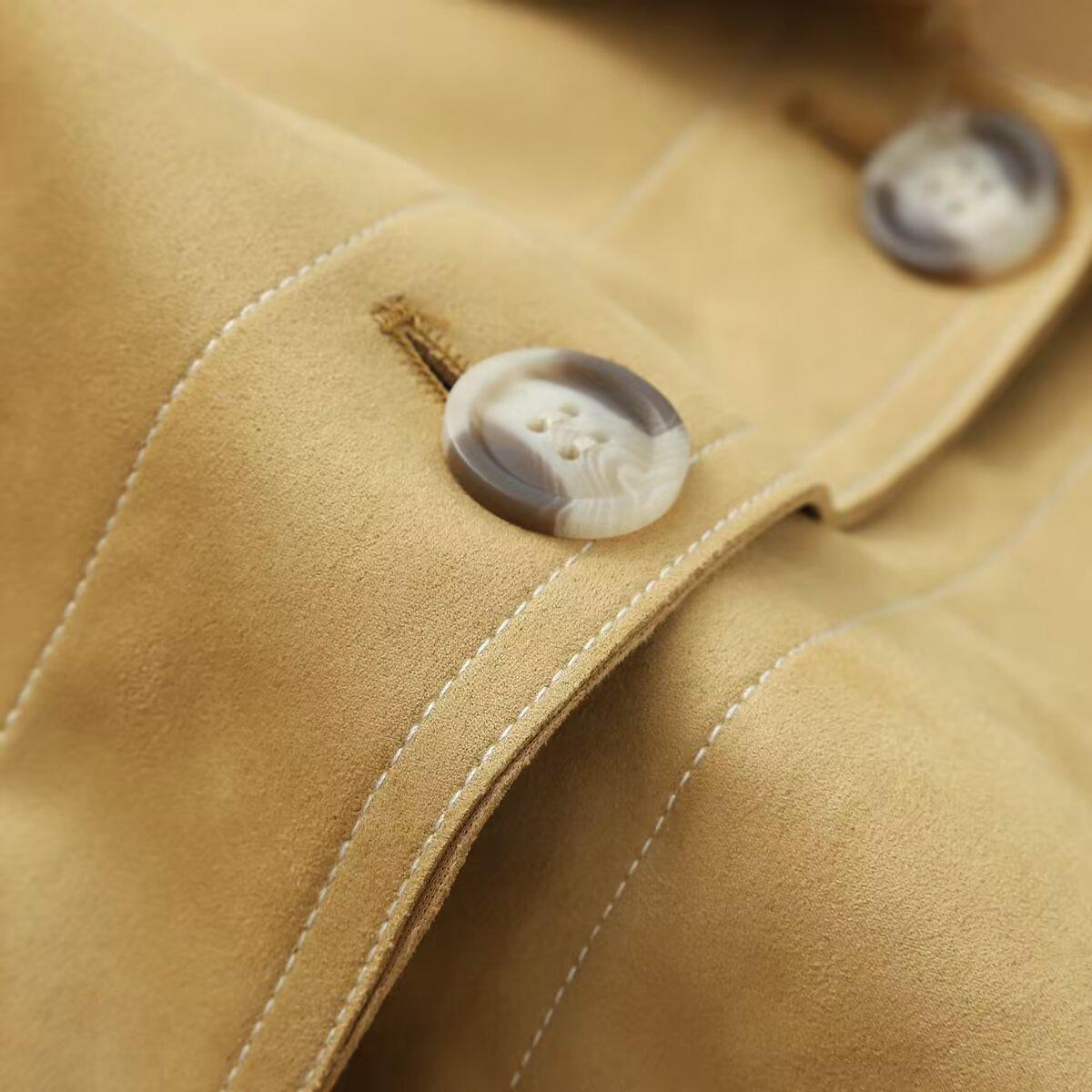 Women's Retro Lapel Jacket Cotton-Linen Solid Yellow