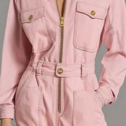 Retro Western Pink Zip Jumpsuit