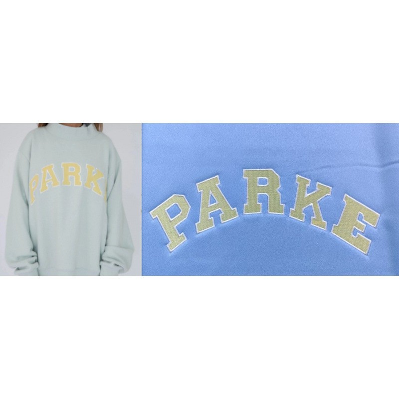Embroidered Letter Crewneck Long-Sleeve Pullover Sweatshirt for Women
