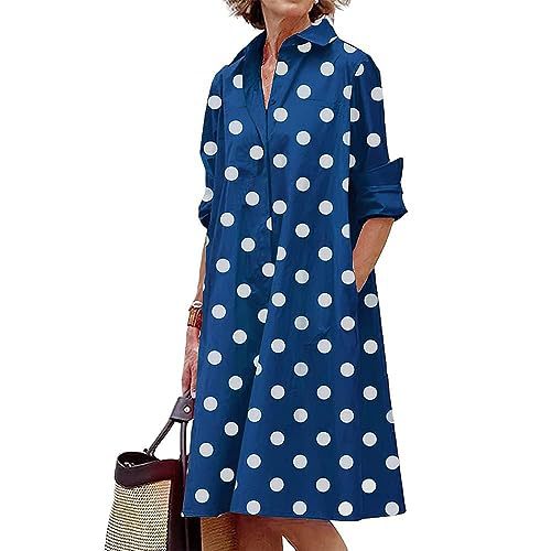 Women's Floral Print Lapel Collar Sheath Dress