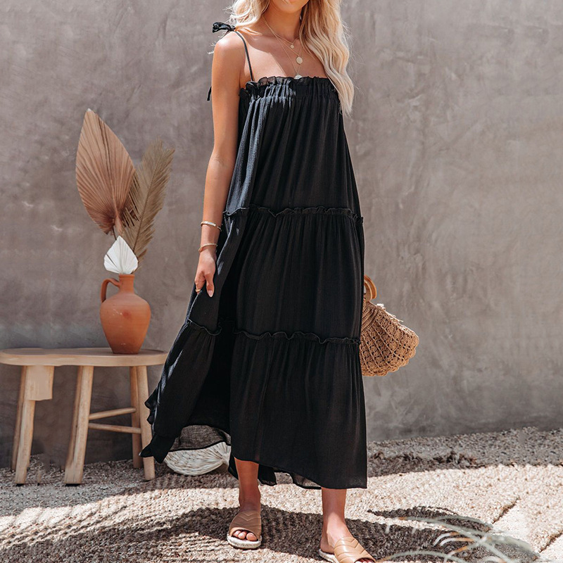Women's Solid Color Sleeveless Cami Dress